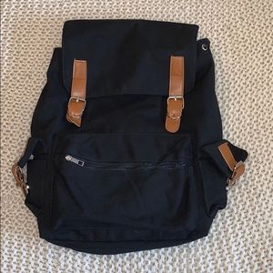 Black Canvas Backpack